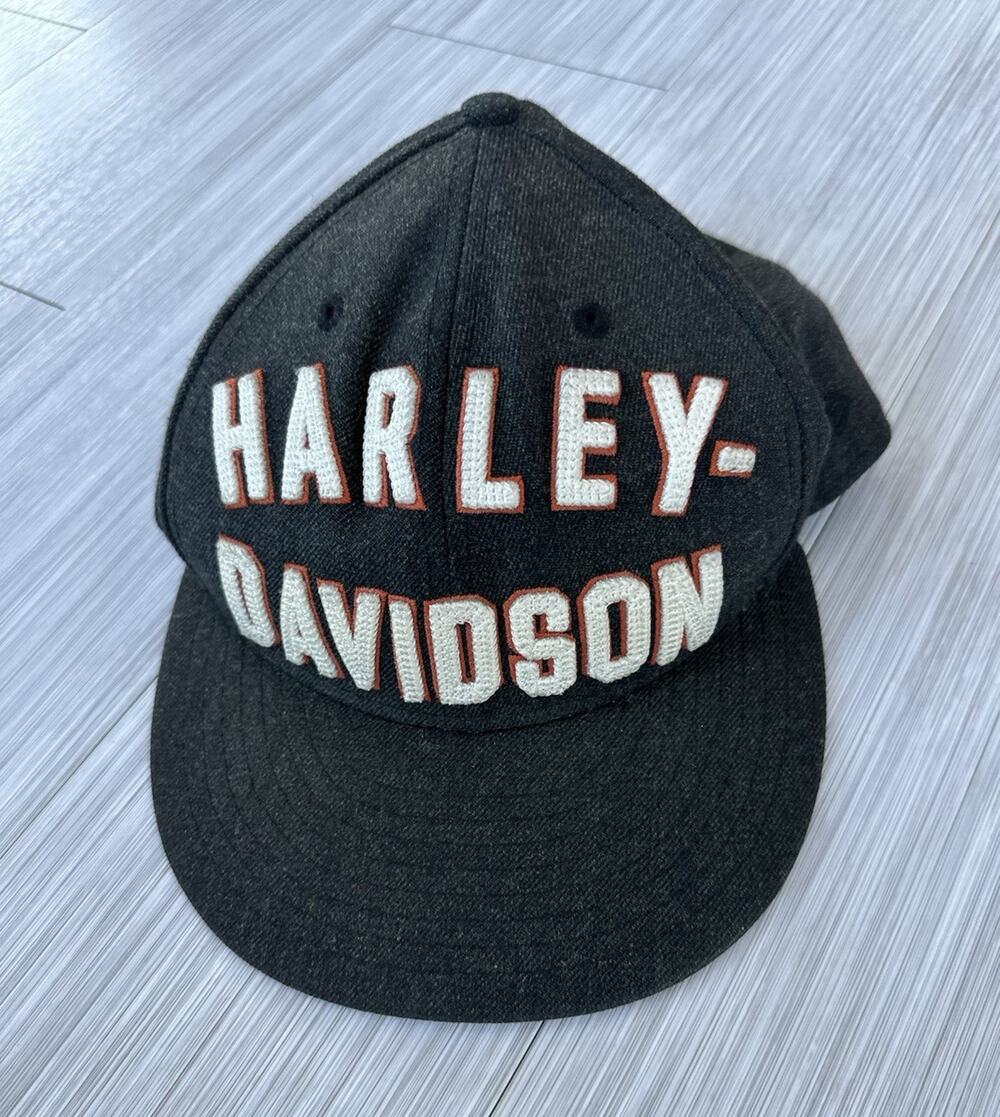 Harley-Davidson New Era 59FIFTY Fitted Hat Cap Black/Brown Brim 7 1/4